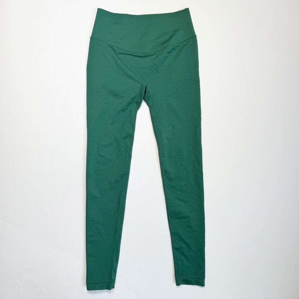 Paragon Sculptseam Scrunch Butt Ribbed Waistband Green Legging Small